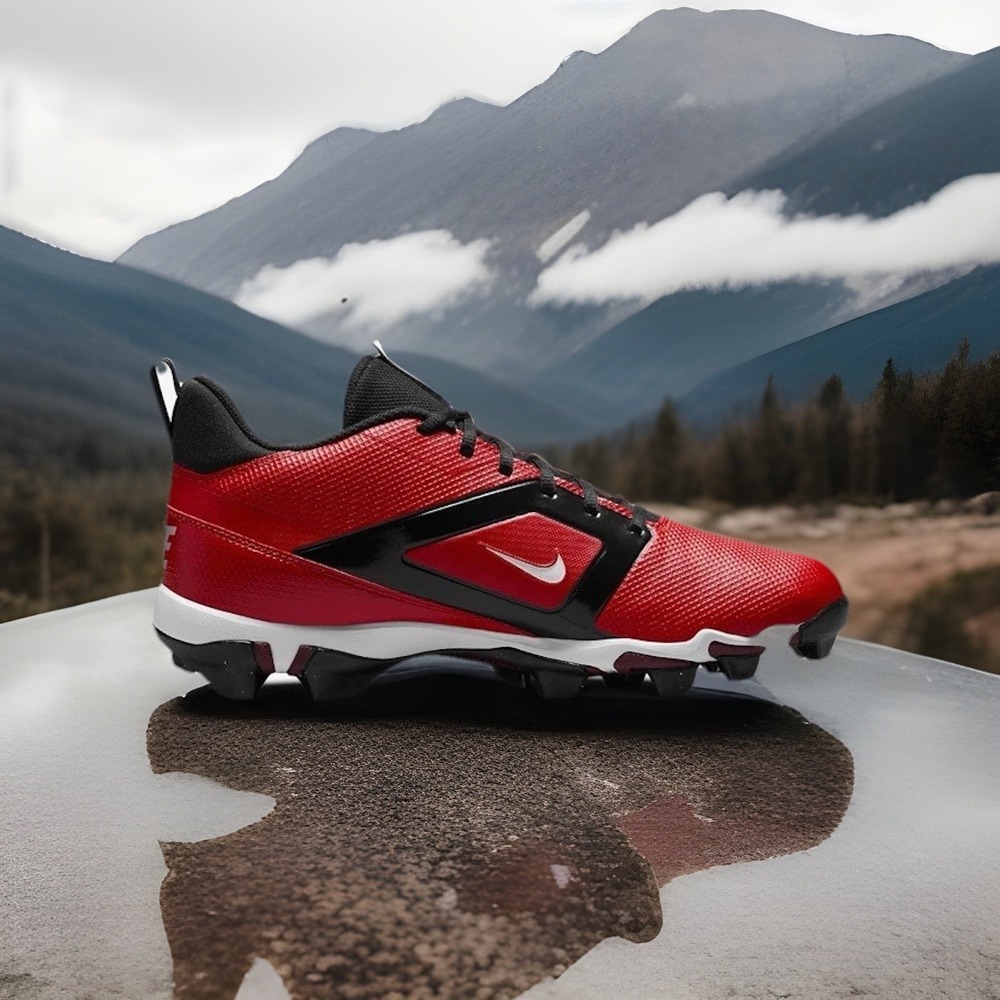 NIB Nike Alpha Menace 4 Shark NRG Red Football Cleats FQ4536-600 Men's Size 9 - Picture 9 of 10